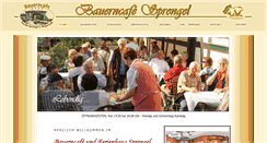 Desktop Screenshot of bauerncafe-sprengel.de