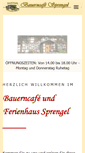 Mobile Screenshot of bauerncafe-sprengel.de
